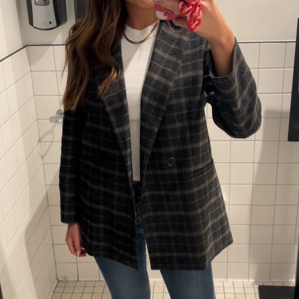 Maje brown plaid blazer 🤎🟤